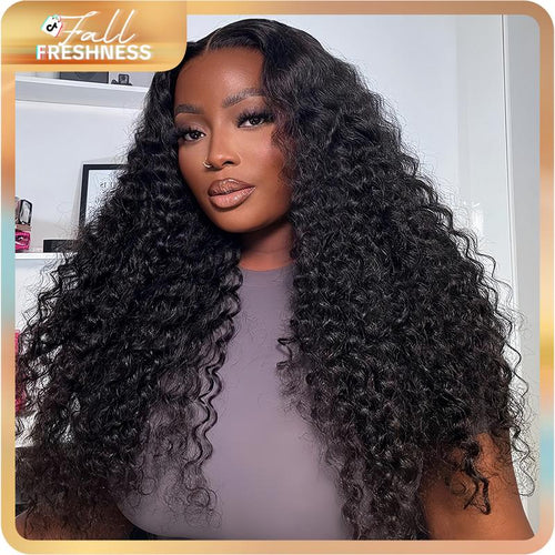 7x6 Glueless Burmese Curly Wigs Human Hair Pre Plucked Pre Cut HD Lace Closure Wigs Ready And Go With Drawstring One-Step 13x6 HD Frontal Lace Curly Wave / Body Wave / Kinky Curly / Water Wave Natural Hairline With Baby Hair FallFreshness