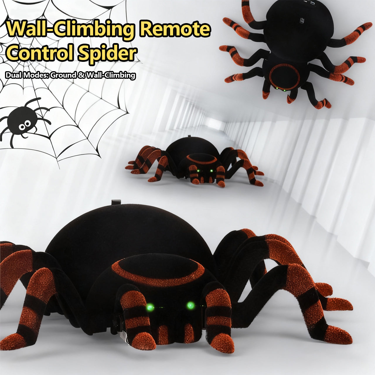 LOVILDS Wall Crawler Gecko - LED RC Toy for Indoor Family Fun & Prank Gifts