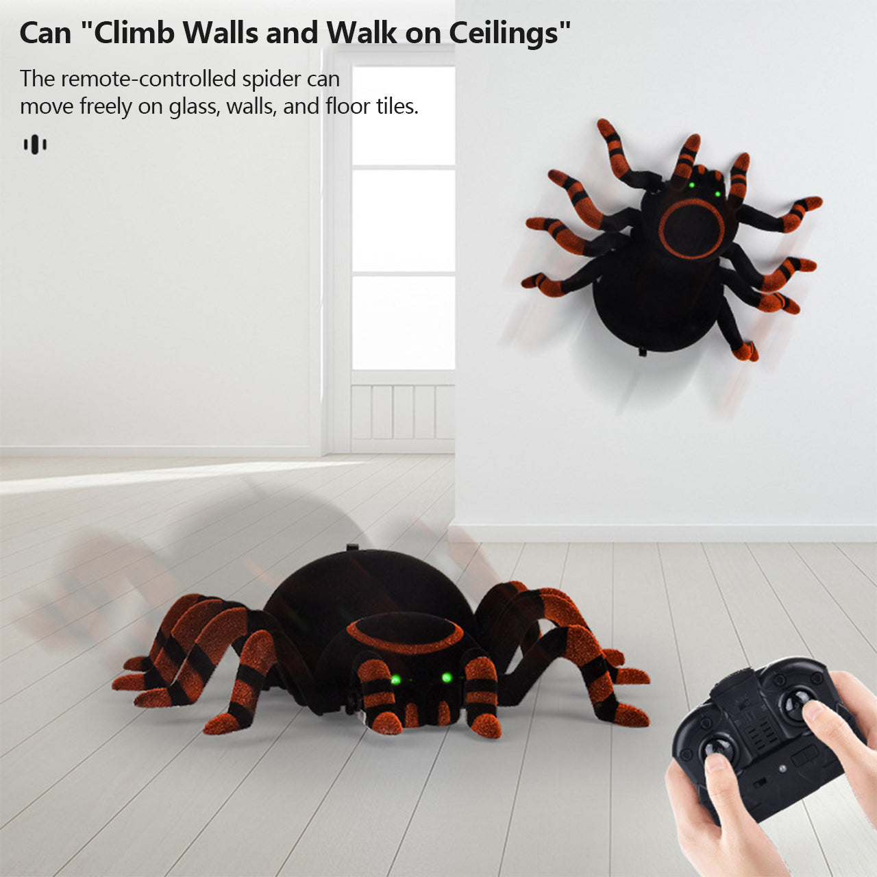 LOVILDS Wall Crawler Gecko - LED RC Toy for Indoor Family Fun & Prank Gifts