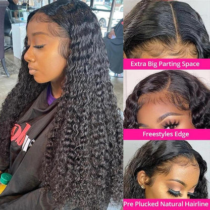 7x6 Glueless Burmese Curly Wigs Human Hair Pre Plucked Pre Cut HD Lace Closure Wigs Ready And Go With Drawstring One-Step 13x6 HD Frontal Lace Curly Wave / Body Wave / Kinky Curly / Water Wave Natural Hairline With Baby Hair FallFreshness