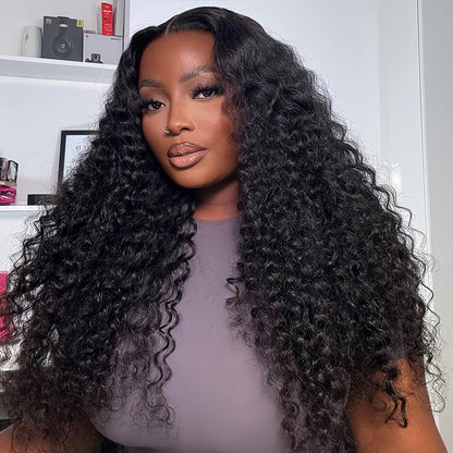 7x6 Glueless Burmese Curly Wigs Human Hair Pre Plucked Pre Cut HD Lace Closure Wigs Ready And Go With Drawstring One-Step 13x6 HD Frontal Lace Curly Wave / Body Wave / Kinky Curly / Water Wave Natural Hairline With Baby Hair FallFreshness