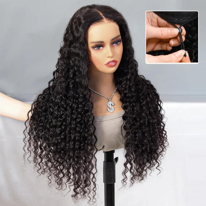 7x6 Glueless Burmese Curly Wigs Human Hair Pre Plucked Pre Cut HD Lace Closure Wigs Ready And Go With Drawstring One-Step 13x6 HD Frontal Lace Curly Wave / Body Wave / Kinky Curly / Water Wave Natural Hairline With Baby Hair FallFreshness